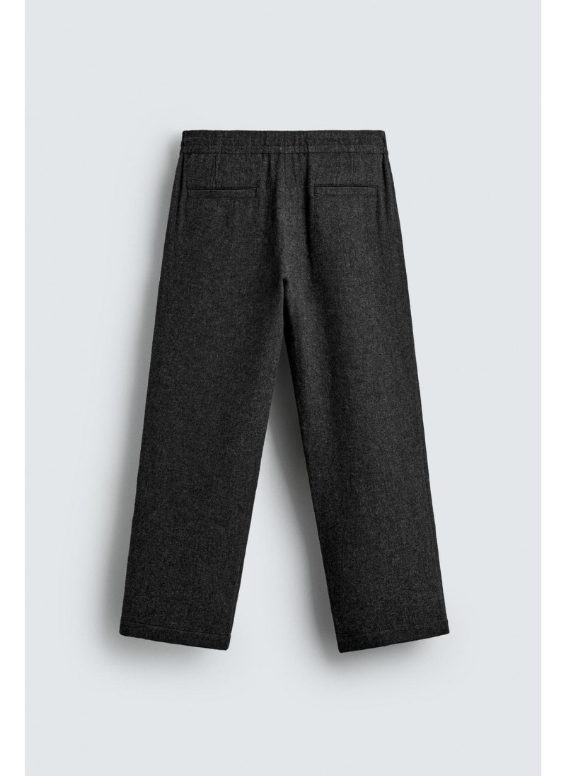 Брюки с фигурными складками из шерсти Брюки с фигурными складками из шерсти