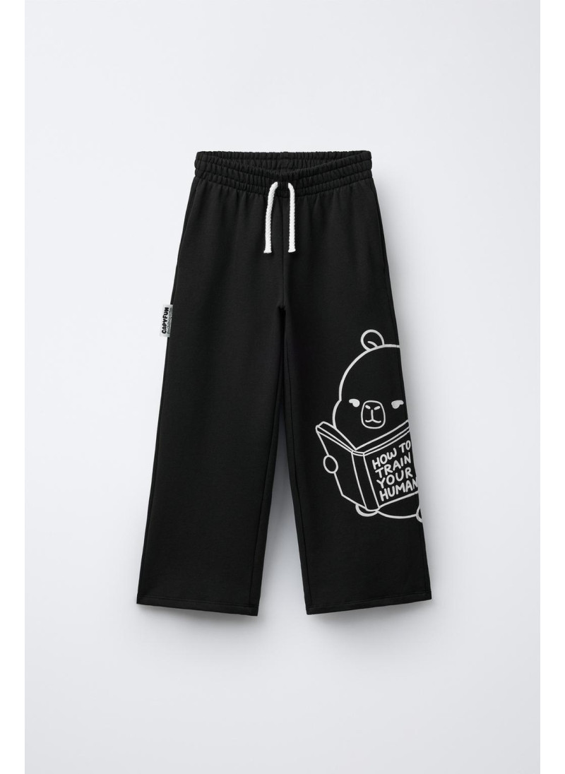 БРЮКИ WIDE LEG ИЗ МЯГКОЙ ТКАНИ C...