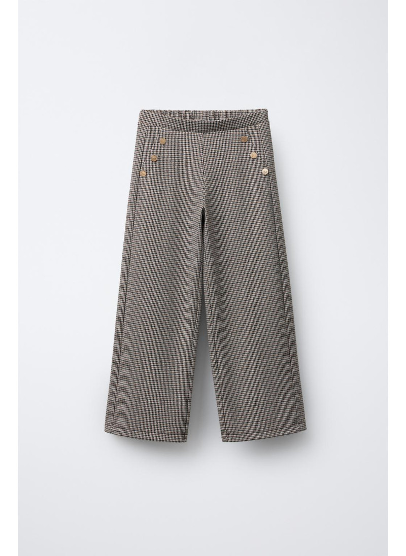 БРЮКИ WIDE LEG ЖАККАРД С ПУГОВИЦАМИ БРЮКИ WIDE LEG ЖАККАРД С ПУГОВИЦАМИ