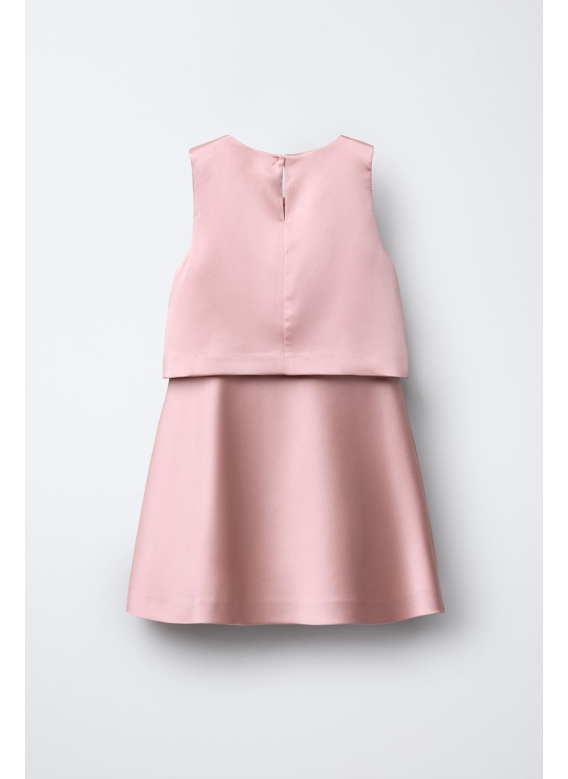 Платье из атласа с накидкой и бантом Платье из атласа с накидкой и бантом