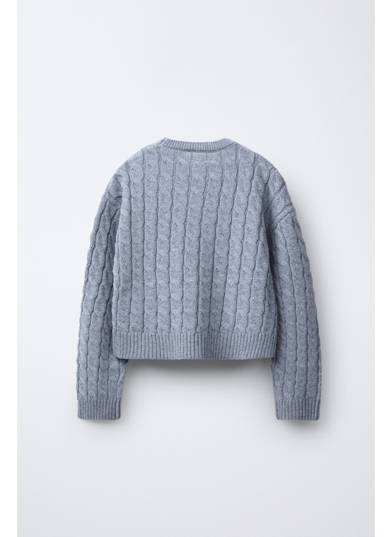 СВИТЕР С УЗОРОМ «КОСЫ» СВИТЕР С УЗОРОМ «КОСЫ»