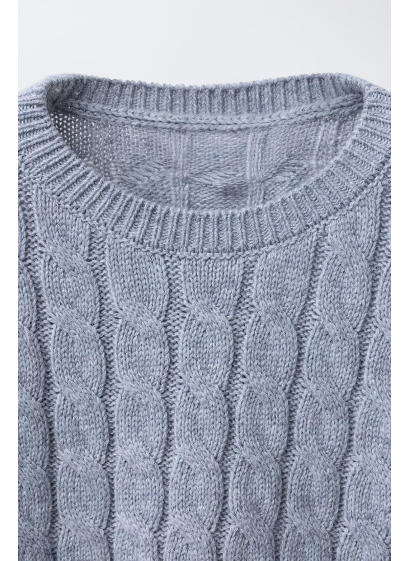 СВИТЕР С УЗОРОМ «КОСЫ» СВИТЕР С УЗОРОМ «КОСЫ»