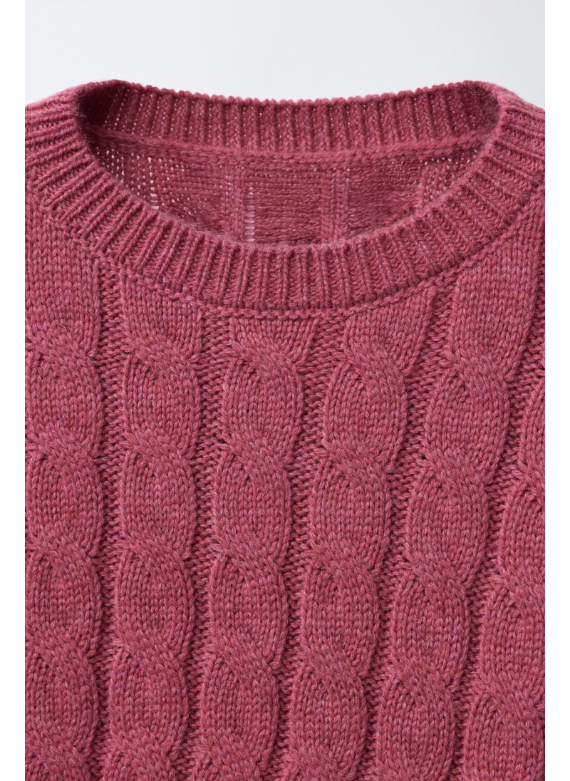 СВИТЕР С УЗОРОМ «КОСЫ» СВИТЕР С УЗОРОМ «КОСЫ»