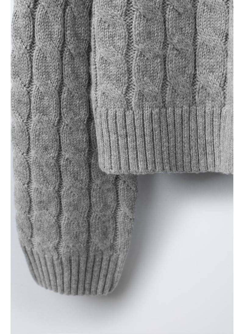 СВИТЕР С УЗОРОМ «КОСЫ» СВИТЕР С УЗОРОМ «КОСЫ»